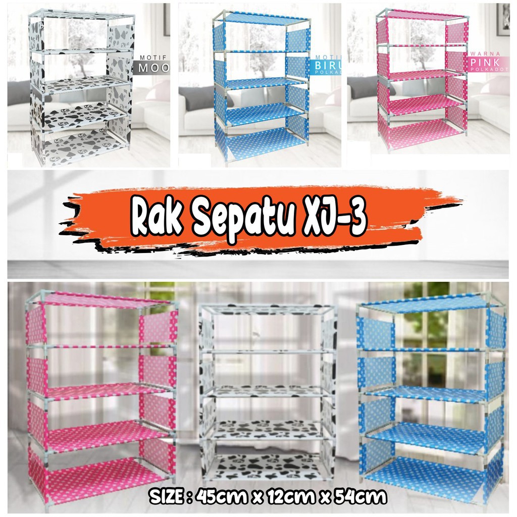 Rak Sepatu 4 Susun Portable Rak Serbaguna Rak tas rak minimalis