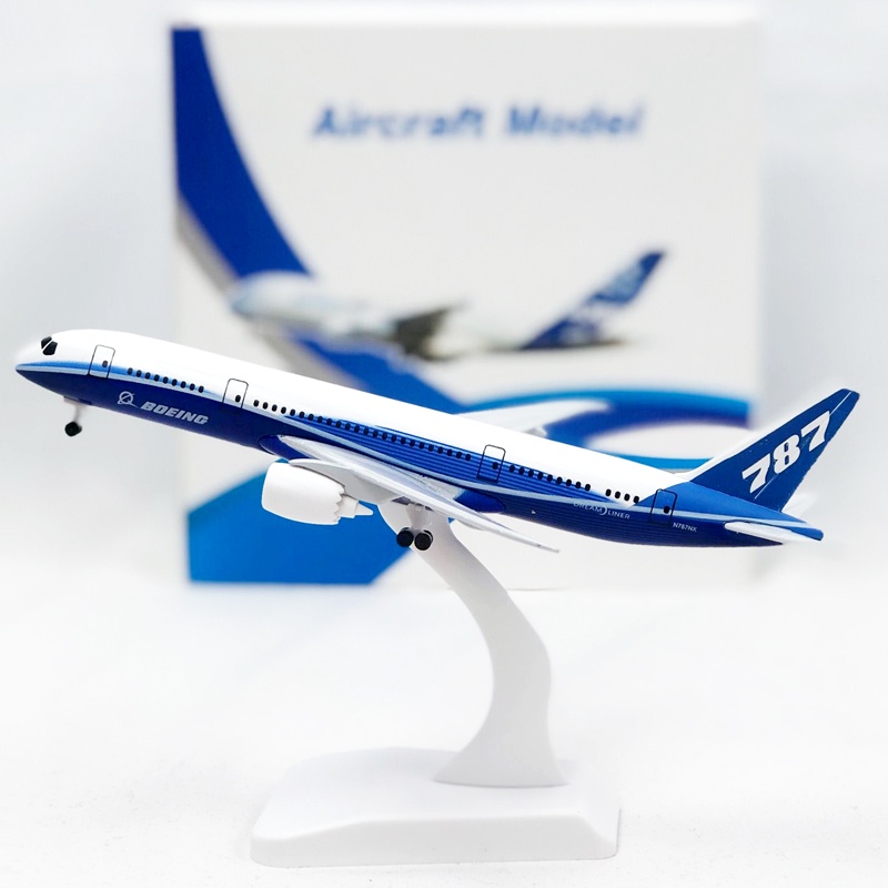 Boeing 787 B787 Miniatur Diecast Pesawat Terbang Impian Bahan Metal 20CM Untuk Dekorasi Mejakoleksi