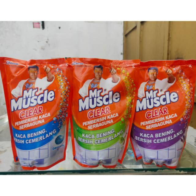 Clear Mr Muscle Pembersih Kaca Refill 440ml