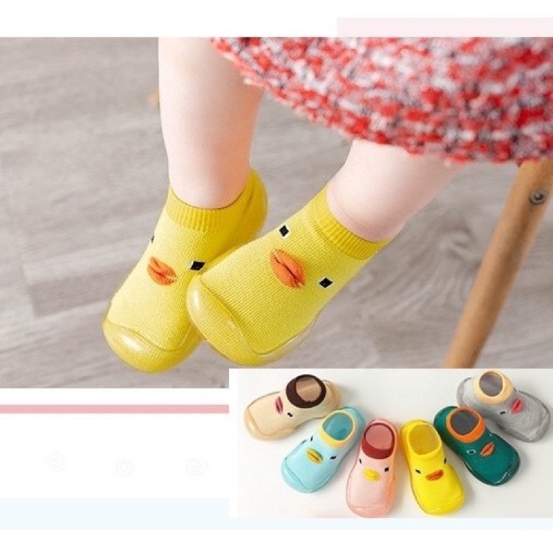 Sepatu Bayi Newborn Prewalker Shoes Anak Alas Karet Kaos Kaki Sepatu Anak Bayi 0 1 2 Tahun Korea Terbaru Skidders Duck