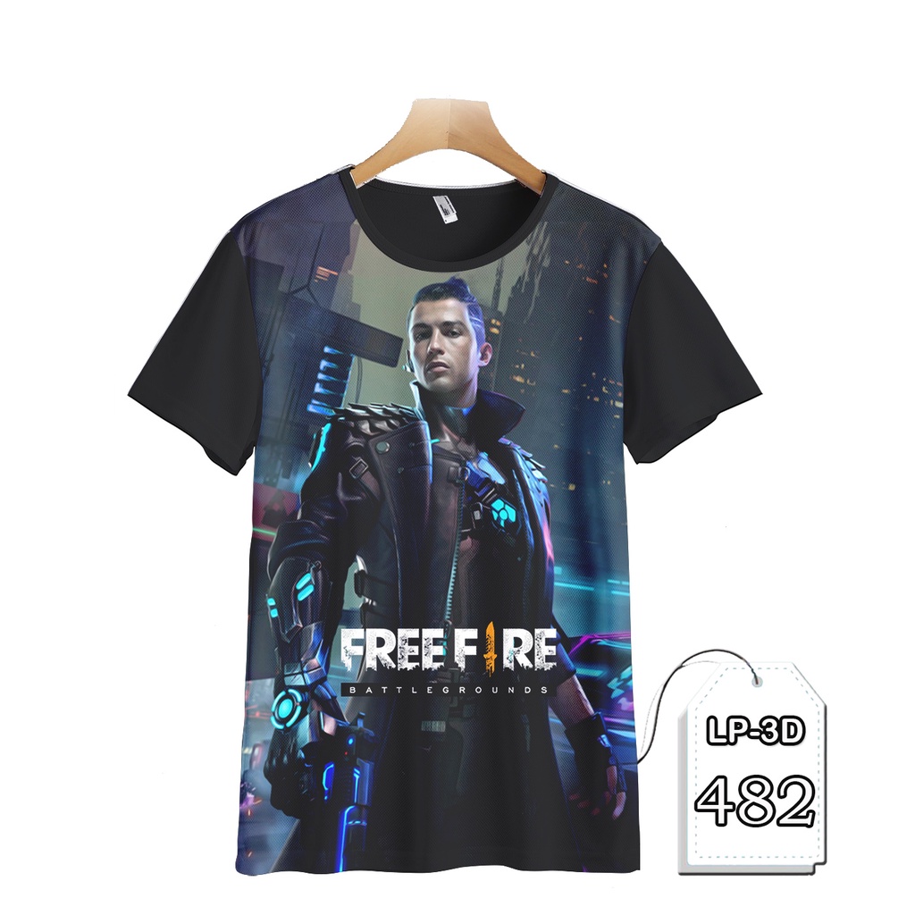 Baju Free Fire Kaos FF Chrono Cristiano Ronaldo Anak dan Dewasa Printing 3D #LP3D-482