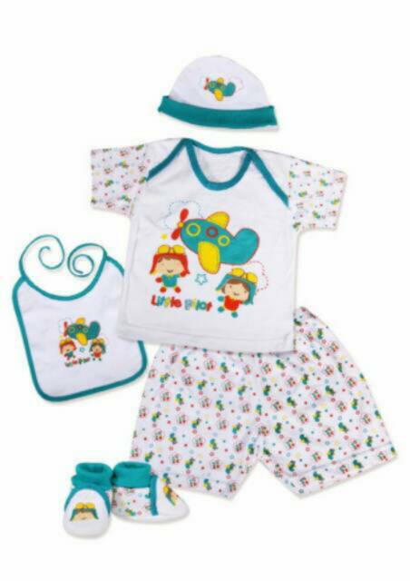 Kiddy kd 11163 Baju babyset pesawat/sailor/pilot