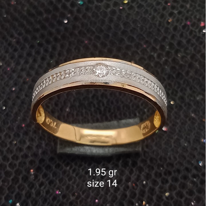 Cincin Emas 17K - 1.95 gr Kadar 750 - 1167