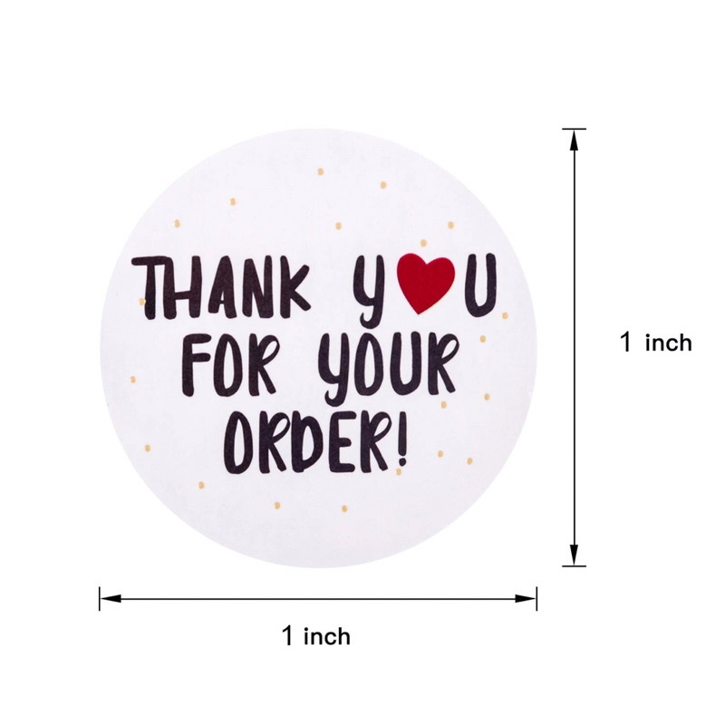 

(10 Pcs) Sticker Label Thank You For Your Order / Stiker Terimakasih Label