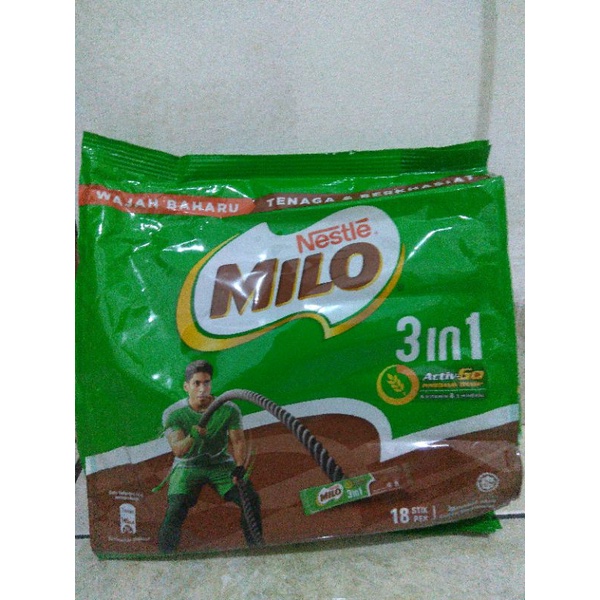 

Milo Malaysia 3 in 1 isi 18 stik