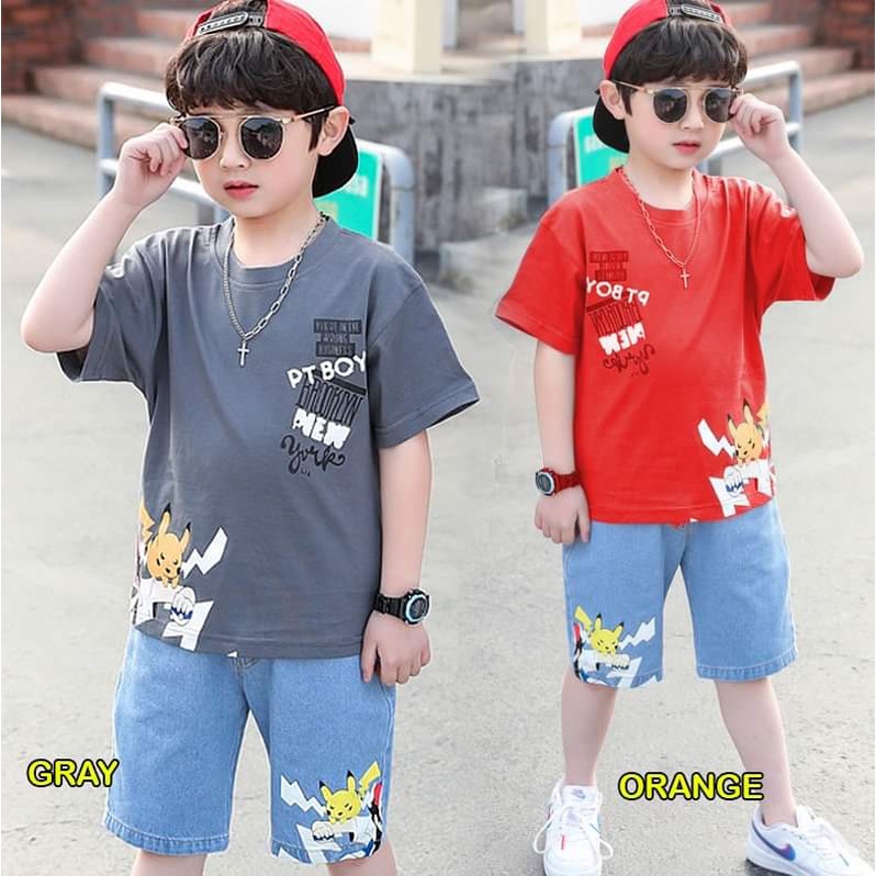 Baju Setelan Anak Laki Laki Pikachu Boy