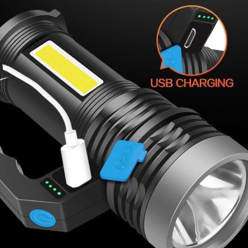 Senter Camping Cas Waterproof LED USB 10W Rechargeable Cree XPE COB