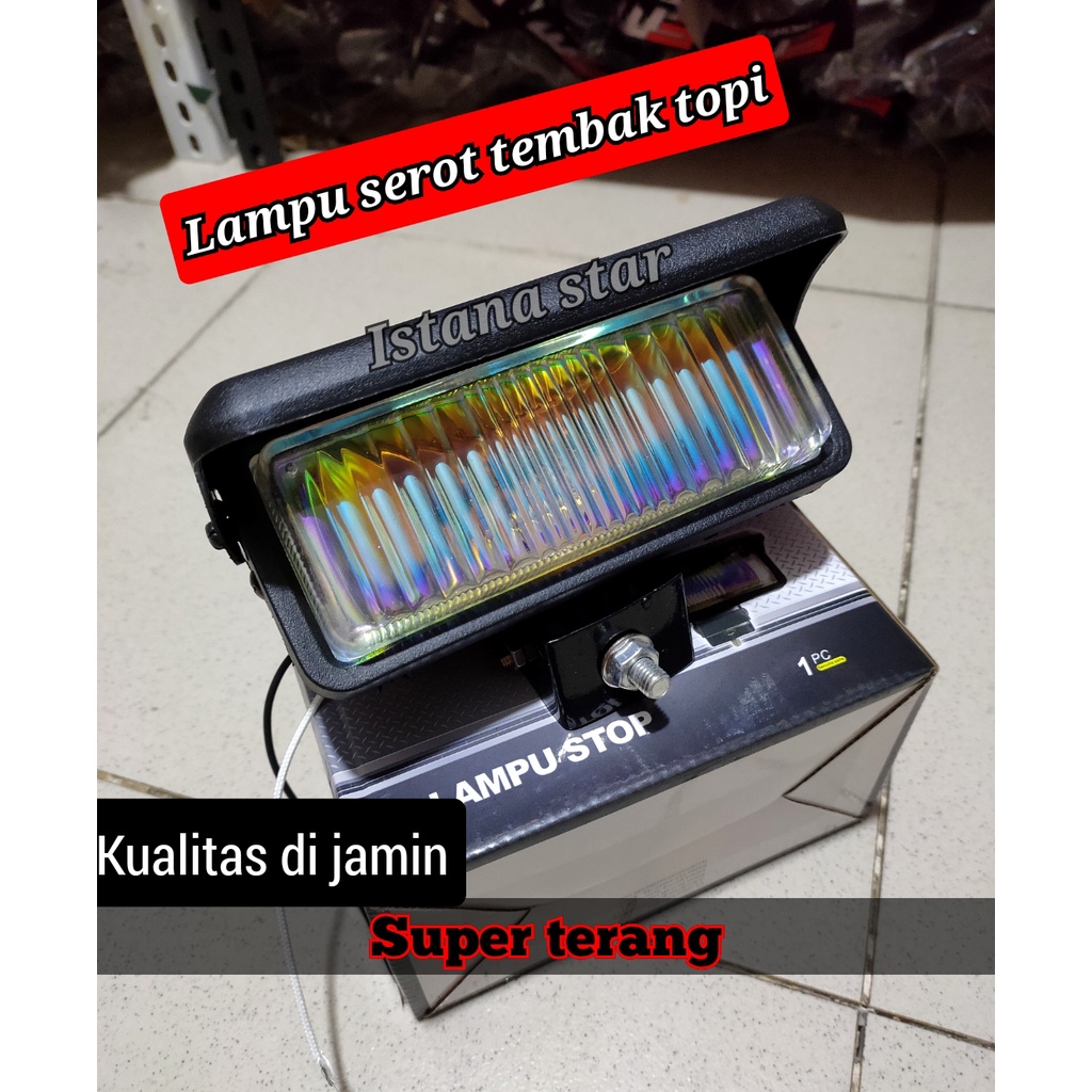 Lampu Halogen Sorot Tembak Kabut KOTAK TOPI Universal Fog Lamp Foglamp