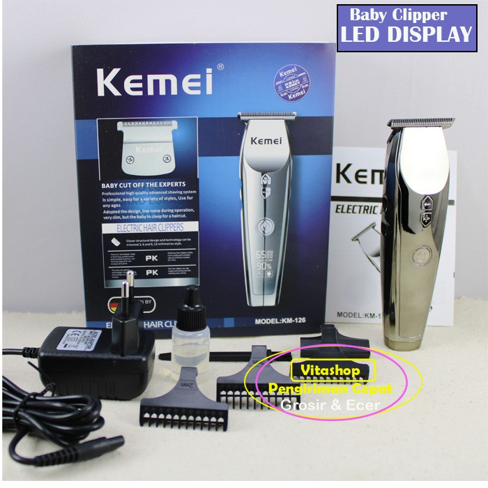 KEMEI KM-126 MESIN CUKUR PANGKAS RAMBUT / ALAT CUKUR RAMBUT KEMEI RECHARGER