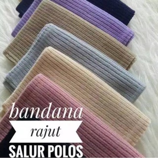 CIPUT BANDANA DALAMAN KERUDUNG RAJUT 1 WARNA