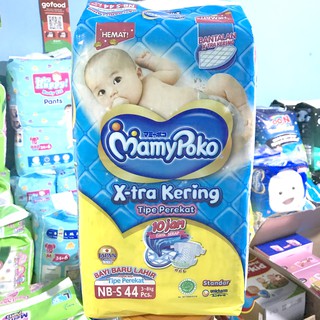 Popok MamyPoko NB-S 44 X-tra Kering Tipe Perekat / Pampers