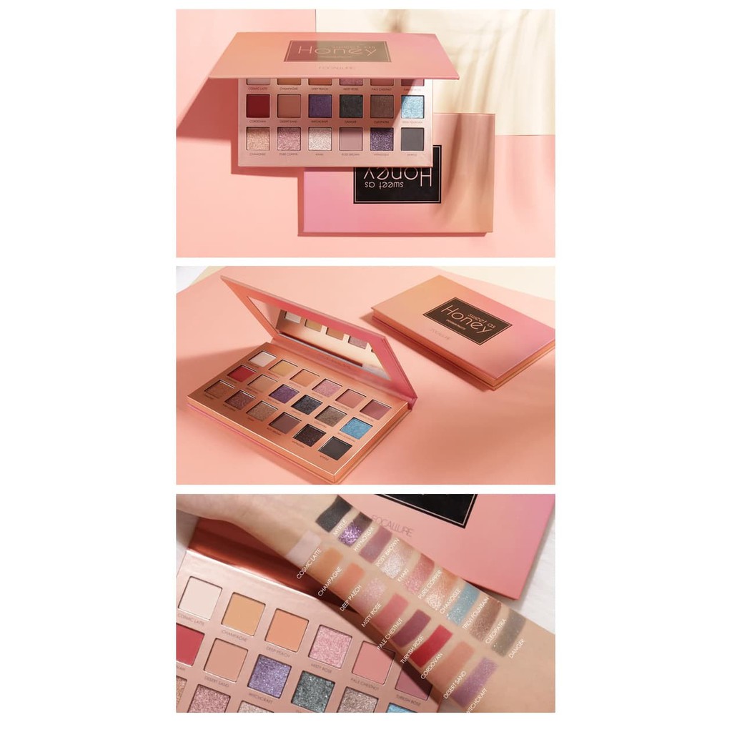 FOCALLURE New 18 Colors SWEET AS HONEY Eyeshadow Palette ORI