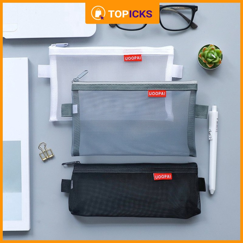 

Kotak Pensil Pouch Transparan dengan Zipper Bahan Nylon untuk Perlengkapan Sekolah