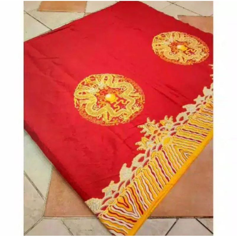 kain batik solo motif naga bulet tengah dasar merah