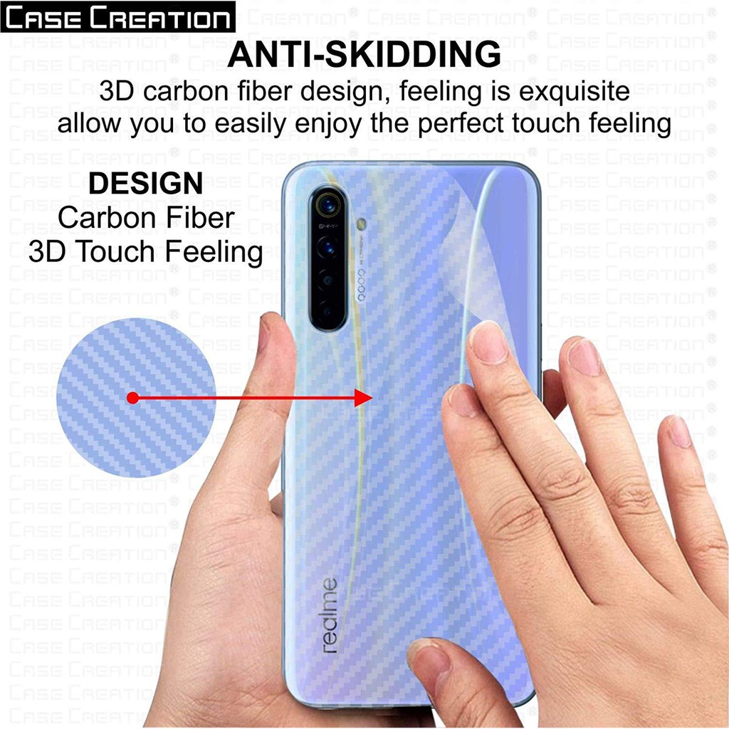 Carbon Garskin for Realme XT Premium 3D Carbon Back Skin Anti Gores Belakang