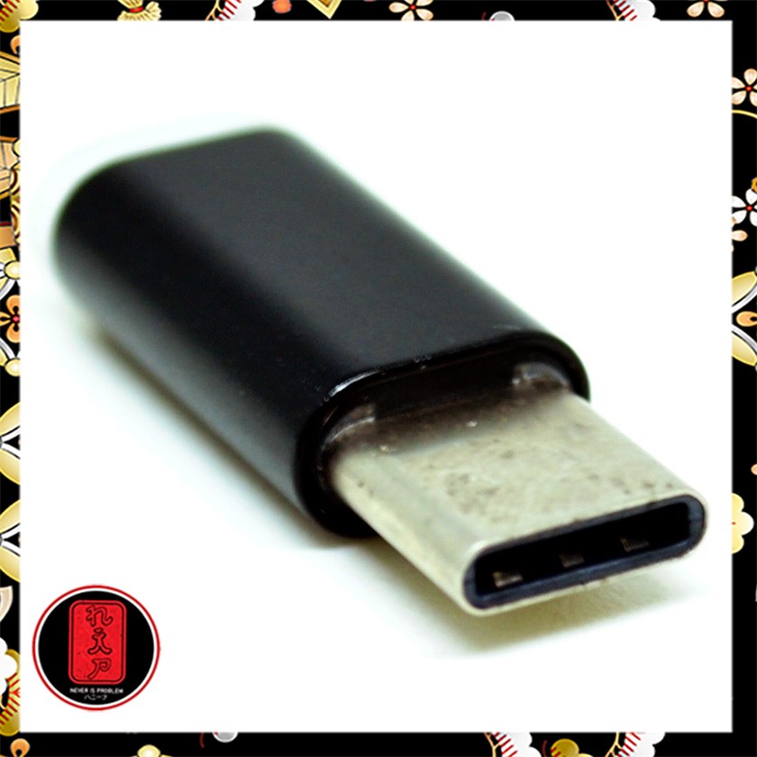 Taffware Adapter Konverter Micro USB ke USB 3.1 Type C Bahan Aluminium - US189 - Black