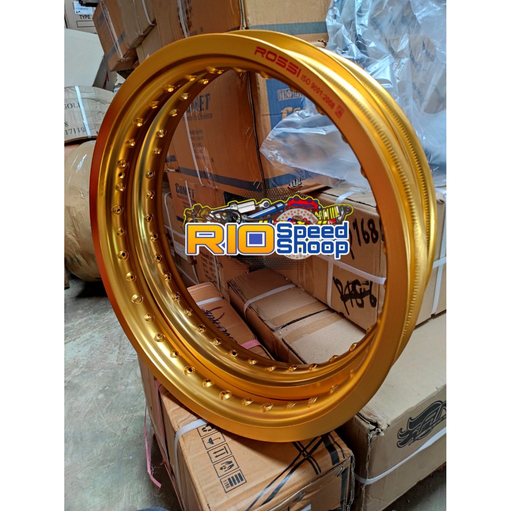 Velg Rossi Ring 17 Tapak Lebar 185-215 Warna Gold Sepasang 2pcs
