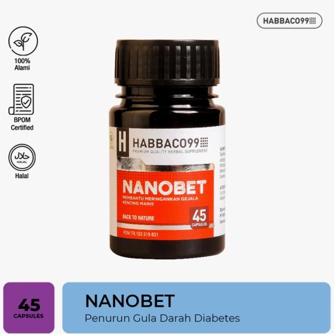 

Sale Habbaco99 Nanobet Suplemen Herbal Penurun Gula Darah Diabetes 45 Caps /OBAT HERBAL ASAM URAT/OBAT HERBAL PELANGSING/OBAT HERBAL KOLESTEROL/OBAT HERBAL DIABETES