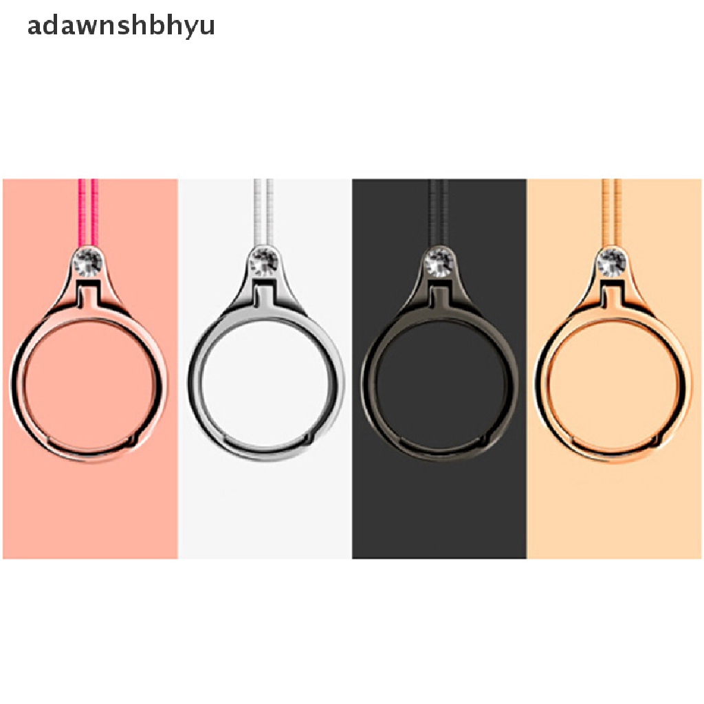 Adawnshbhyu Multifungsi 2in1 metal cell phone lanyard finger ring Tempat Handphone