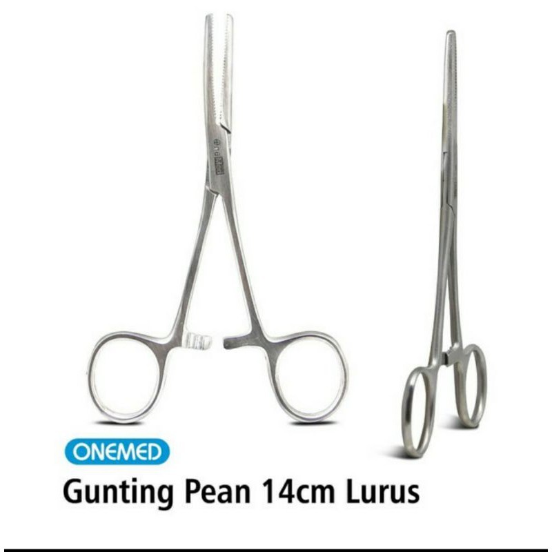 Pean Lurus 14cm / Artery Clamp / Klem Arteri