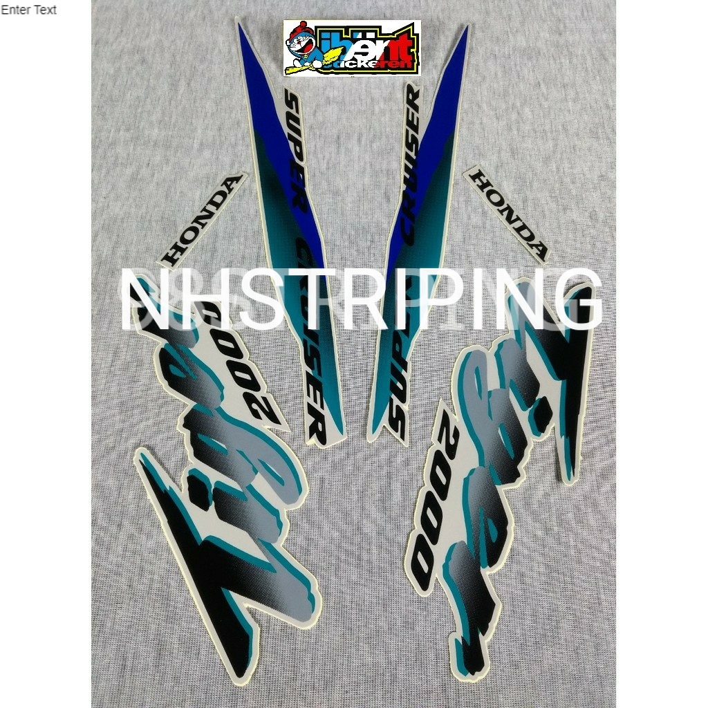 STRIPING TIGER HIJAU BIRU  2000 STRIPING LIS STANDAR ORI HONDA