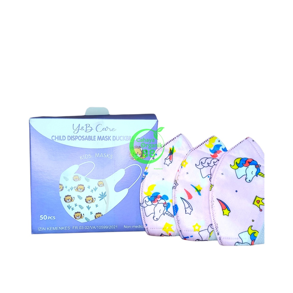 Masker Duckbil / Duckbill 3 Ply Anak 1 Box Isi 50 Pcs