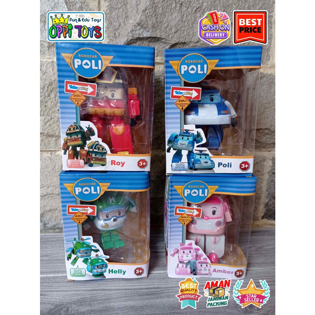 [COD] Mainan Mobil Berubah Jadi Robot - Polisi Robot Transformer Set Car - Mainan Robot Transform Ro