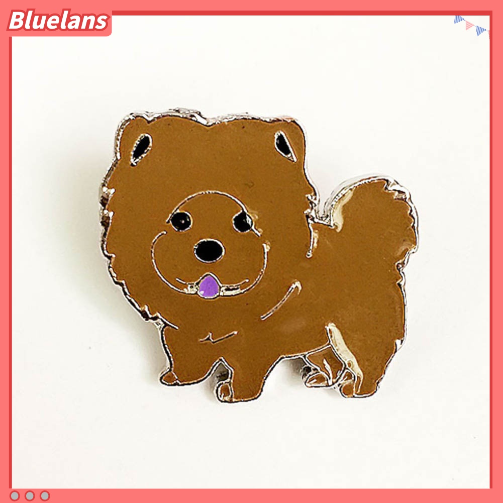 Bros Pin Enamel Bentuk Hewan Anjing Lucu Untuk Kerah Jaket Kemeja