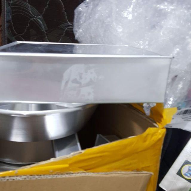 Loyang Kue Bolu 1 Set Segi Besar (isi 2pcs Ukuran Berbeda ) Tinggi=6 Cm Alumunium Kotak Persegi