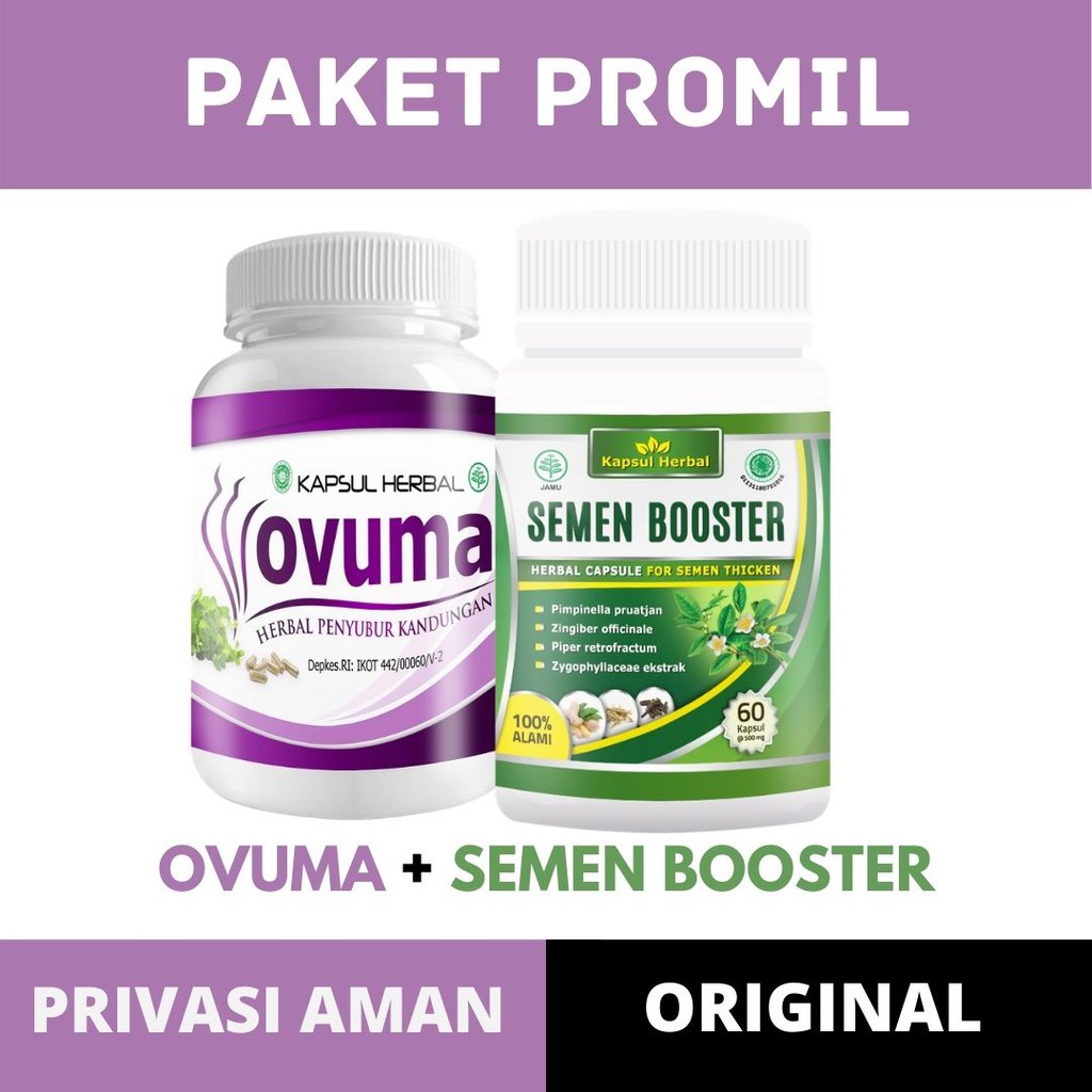 [Ampuh] Paket Kesuburan Pria dan Wanita - Ovuma Dan Semen Booster-original
