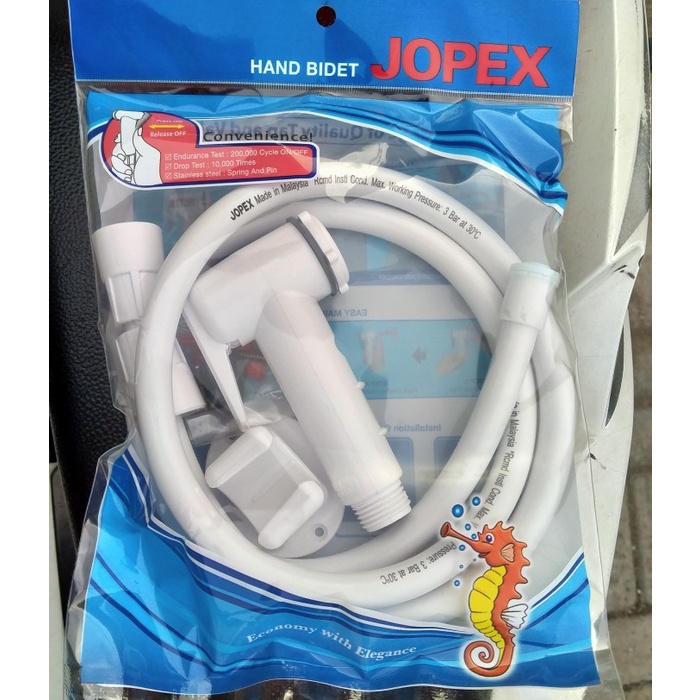 Jopex Kran Shower Toilet Tipe BDC02W Keran Kloset Bidet PVC Anti Karat Shower Cebok - Putih