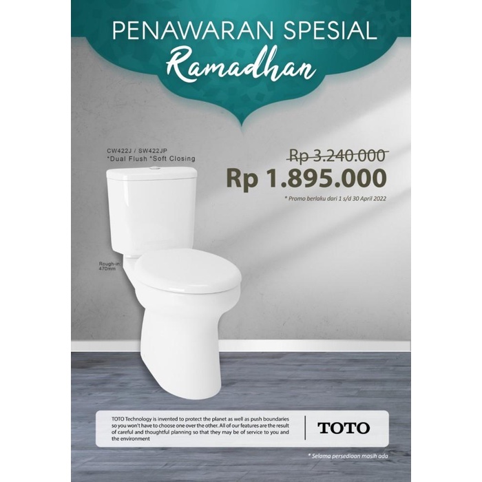PROMO Closet Duduk TOTO CW422 / CW422J / SW422JP / SW422