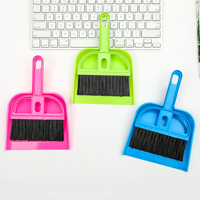 Pengki Dan Sikat Dapur Plastik Mini Pembersih Meja Sweeper Dust Pan Set Alat Pembersih Debu Sikat Keyboard Desktop