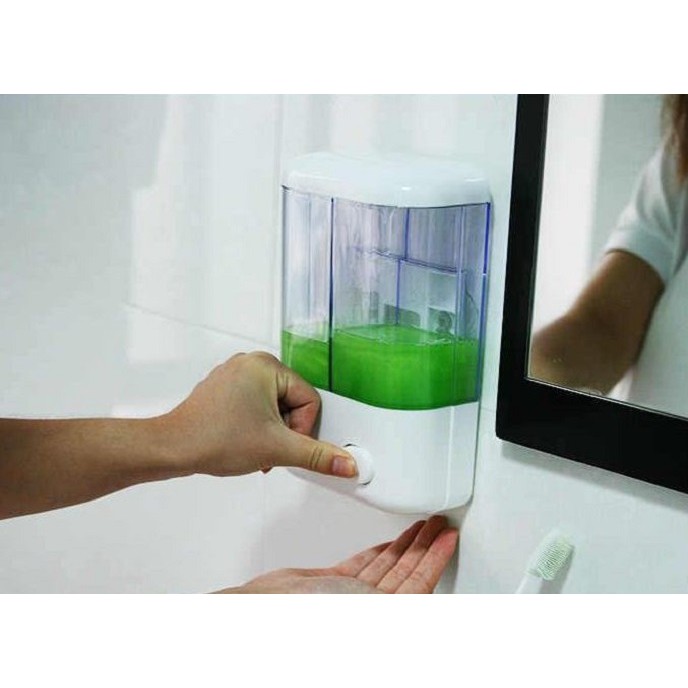 Travelmate [ sabun 2 in 1-Dispenser sabun ] manual hand soap touch cair cuci tangan mandi Toilet