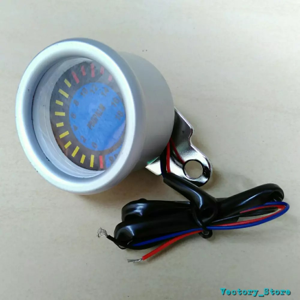 Speedometer Digital Mini RPM Dan Amper Bensin