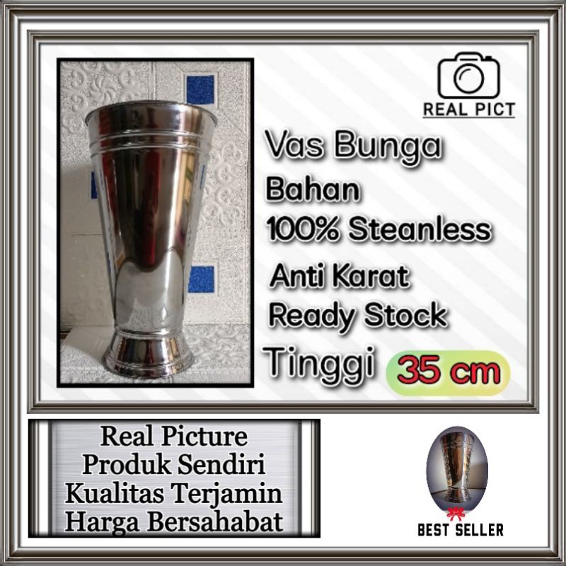 VAS BUNGA DEKORASI / POT BUNGA DEKORASI ( Tinggi 35 cm )