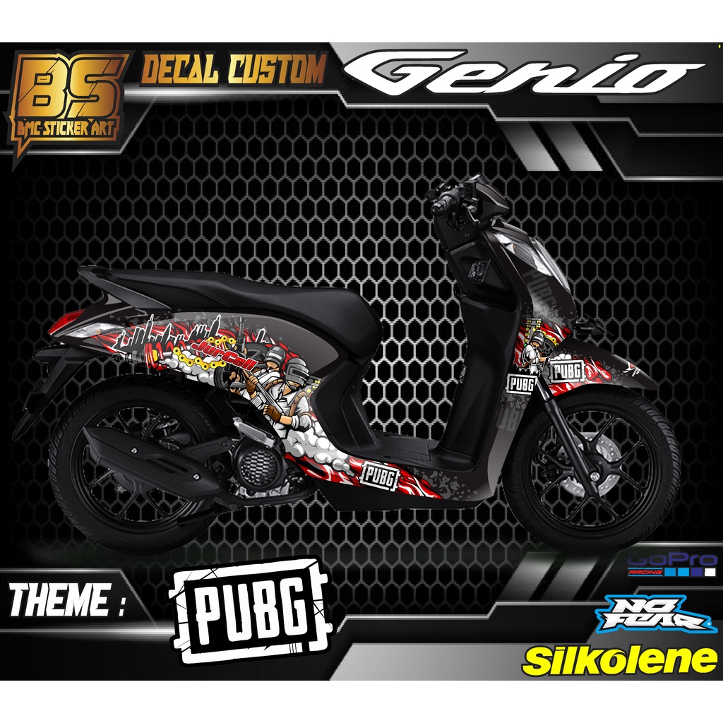 Sticker Decal GENIO Fullbody motif PUBG keren - Sticker Variasi Motor