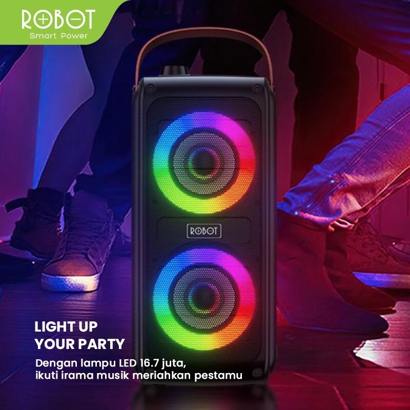 ROBOT Speaker Bluetooth RB490 Karaoke with Microphone Original - Garansi 1 Tahun