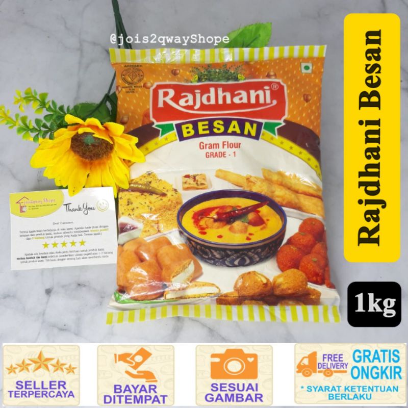 

Tepung Besan 1kg / Rajdhani / Pillsbury 1kg / Repacking
