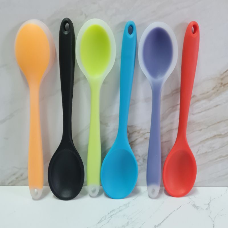 silicone cooking spoonela spatula / sodet sutil masak model sendok tebal