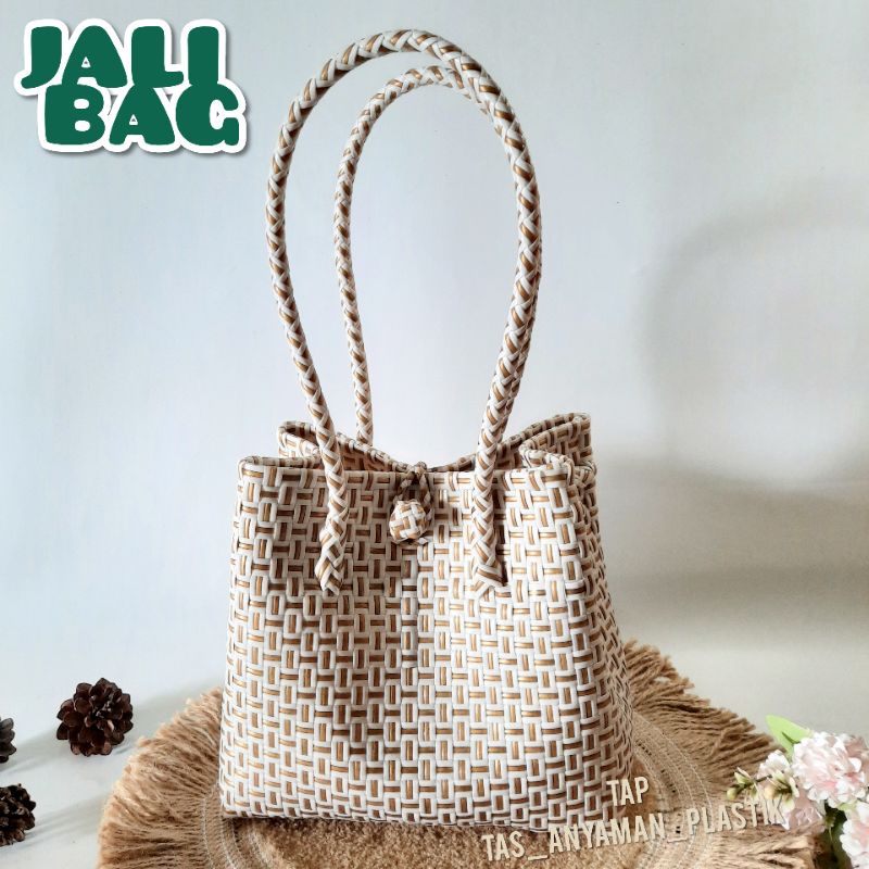 Tas Anyaman Plastik Premium Rotan Hampers Jali Polos Pastel Banyak Pilihan Warna Size S