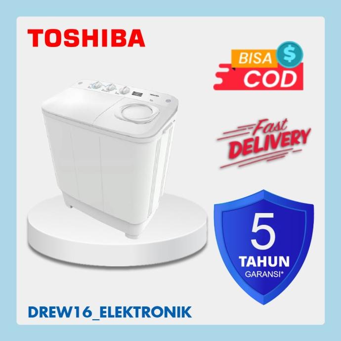 Mesin Cuci 2 Tabung Toshiba Vh-H75Mn. 7.5 Kg