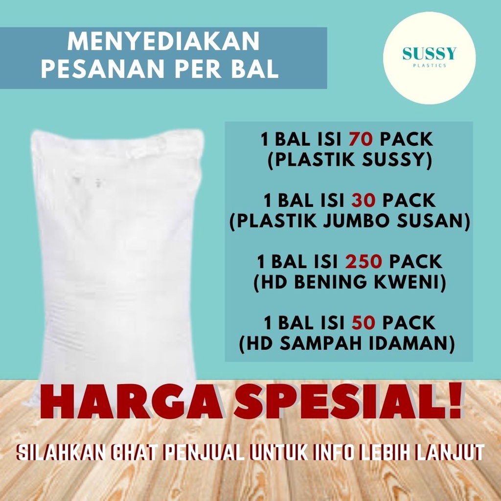 GROSIR Kantong Plastik Kresek Raja Jumbo Uk 50 SUSAN Hitam