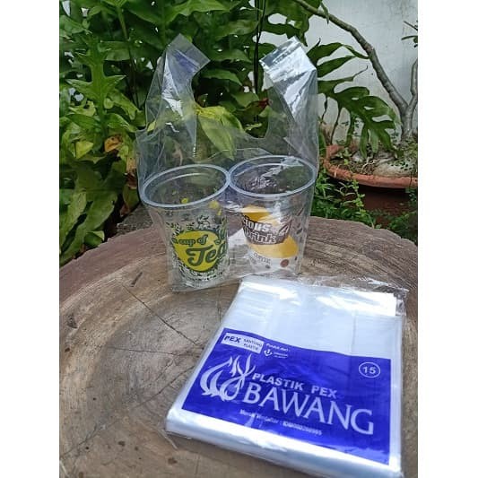 Kresek PEX Bawang / PP Bening merk bawang uk. 15 / 20 / 25