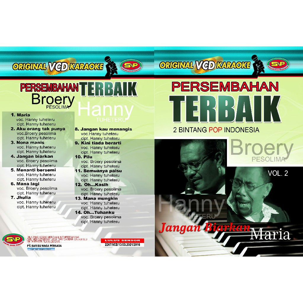 Vcd Original Lagu Kenangan - Persembahan Terbaik 2 Bintang Pop Indonesia Vol 2