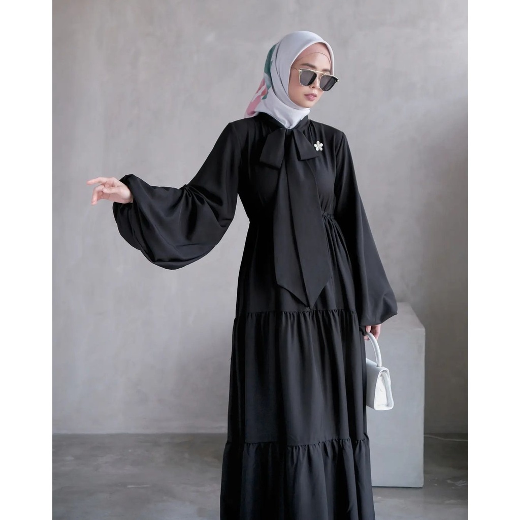 Arabelle Dress Wanita Syakila Premium Long Dress Gamis Muslim Perempuan