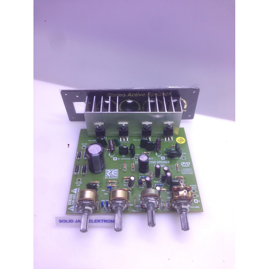 KIT POWER AKTIF TDA2030 STEREO TDA 2003 STEREO AMPLIFIER AUDIO ACTIVE 12 VOLT DC 12V 12 V RANIC 264