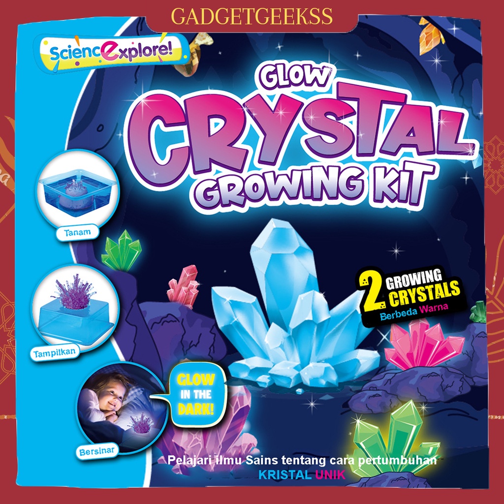 Mainan STEM Eksperimen Sains 3D Edukasi Anak Luminous Crystal Experiment Science Set DIY