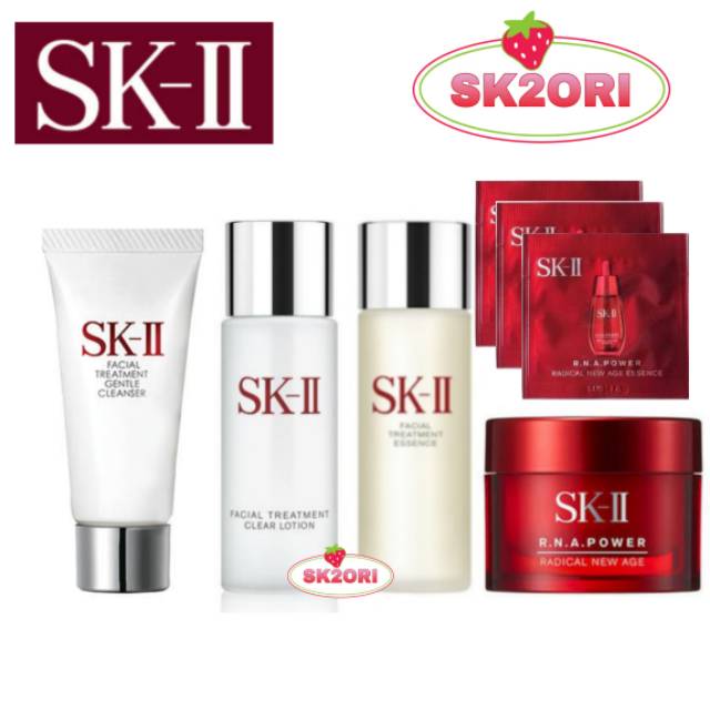 SK-II SKII SK2 Paket Antiaging LENGKAP A FTE 30ml + FTCL 30ml + CLeanser 20gr + Skinpower 15gr + Skinpower Ess 3pcs + Skinpower Eye 2,5gr)