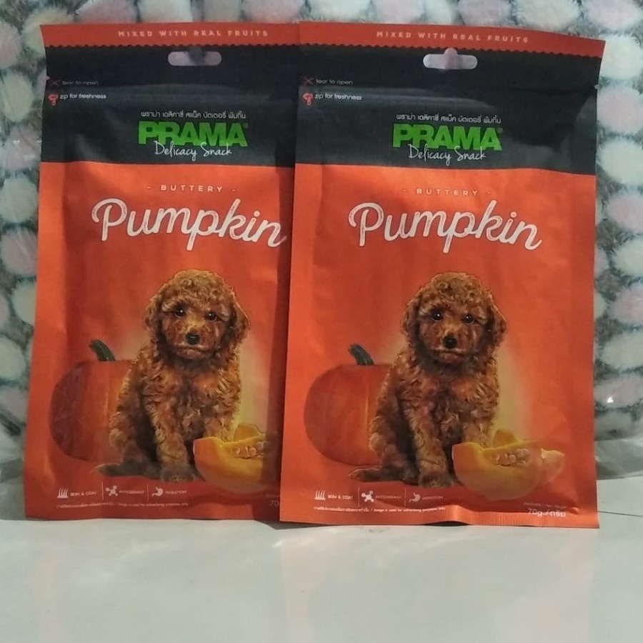 Prama Snack anjing 70g / Delicacy Snack 70g Rasa buttery Pumpkin